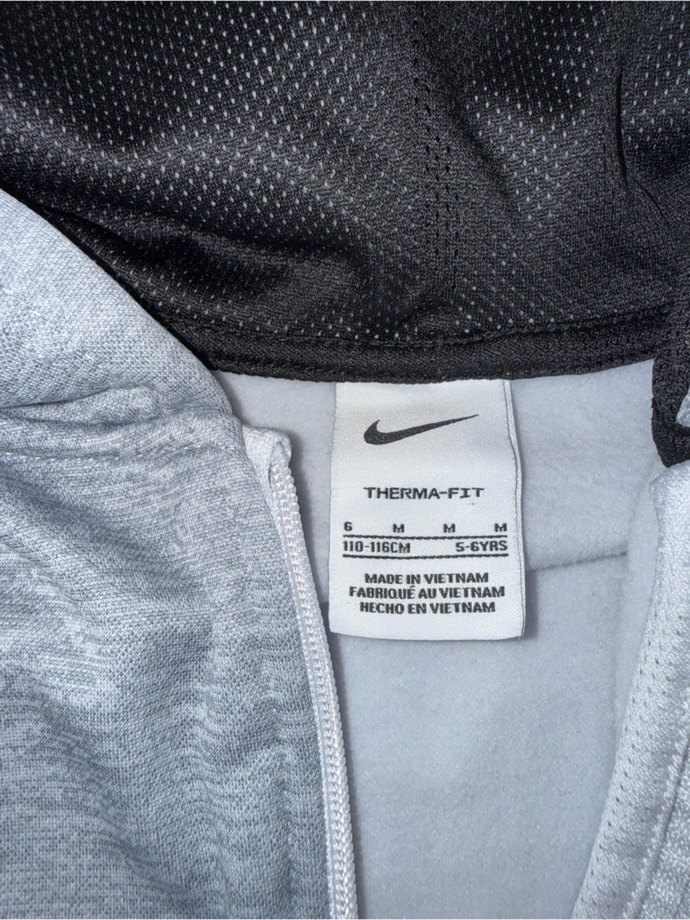 Nike Grey and Black Full‑Zip Bomber Jacket - Picture 3 of 6